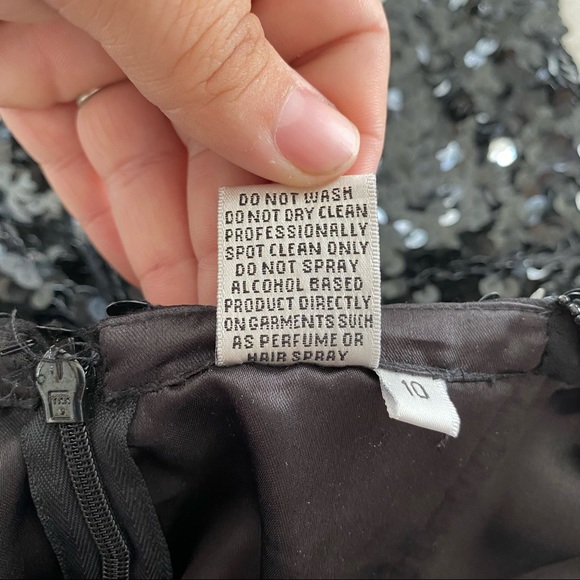 Vintage SCALA Sequin & Rhinestone Silk Mini Dress - Picture 5 of 10